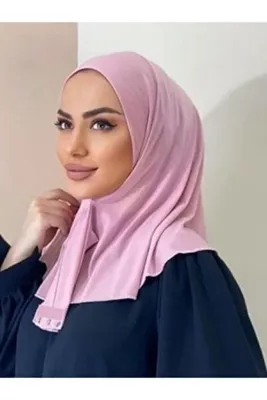 Organic Scarfs Kadın Tesettür Penye Çıtçıtlı Hazır Bone Şal Model Eşarp Şal