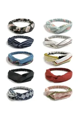 skycott Lastikli Çapraz Kadın Saç Bandı - Rastgele Model Sürpriz Bandana (Tekli)