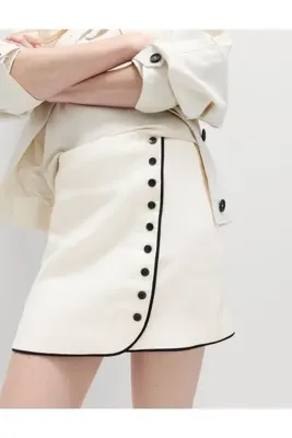Marks & Spencer Biye Detaylı Mini Etek