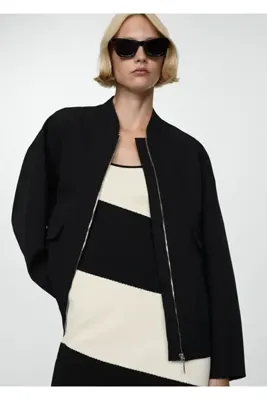 MANGO Woman Oversize bomber ceket