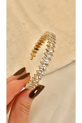Opia JEWELRY Geçirmeli Standart Beden Çelik Su Yolu Bileklik