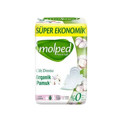 Molped Hijyenik Ped Pure & Soft Uzun 18'li