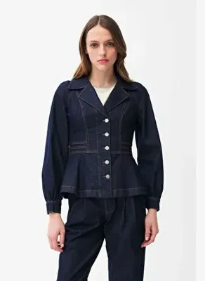 adL Dikiş Detaylı Denim Ceket