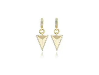 Ema Jewellery Altın Taşlı Piramit Küpe
