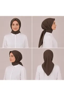 Genel Markalar Kahverengi düz mat eşarp