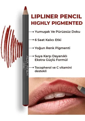 Str Store Uzun Süre Kalıcı Dağılma Yapmayan Nemlendirici Dudak Kalemi - Lipliner Pencil 16 Red Carpet