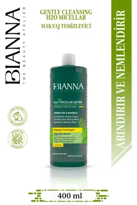 Bianna Makyaj Temizleme Suyu C Vitaminli Bambulu ve Yeşil Çaylı Makyaj Temizleyici - 400ml