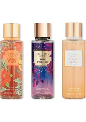 Victoria's Secret 3'lü Vücut Spreyi Seti - Plumeria Beach + Mango Smash + Rose Twilight (3 x 250 Ml)