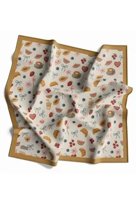 Mihre Scarf Kruvasan Desen Çocuk Eşarbı
