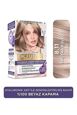L'Oréal Paris Excellence Cool Creme Saç Boyası – 8.11 Ekstra Küllü Sarı