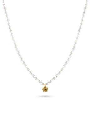 Ecru Atelier Lavien Gold 925 Ayar Gümüş Üzeri Altın Kaplama Kadın İnci Kolye 