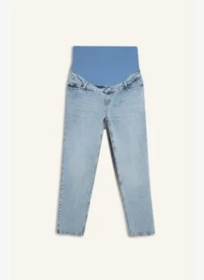 DeFacto Straıght Fıt Beli Lastikli Bilek Boy Jean Yıkamalı Hamile Pantolon H2077AX26SM