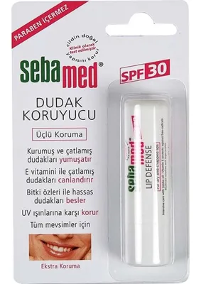 Sebamed Kurumuş Çatlamış ve Hassas Dudaklar - Yoğun Nemlendiricili Lipbalm - Dudak Bakım Kremi 30 Spf 4,8 gr