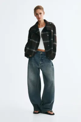 H&M Boru Yakalı ve Keçeli Ceket