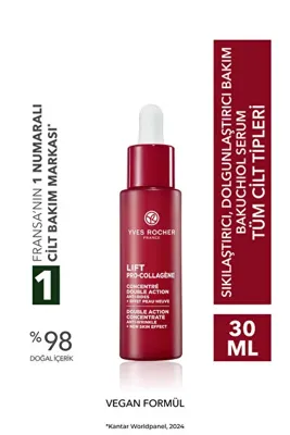 Yves Rocher Bakuchiol (Bitkisel Retinol)Serum-Sıkılaştırıcı,dolgunlaştırıcı Bitkisel Kolajen ve Hyaluronik Bakım