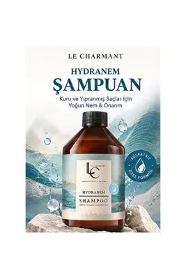 Le Charmant Kuru ve Yıpranmış Saçlar İçin Şampuan | Yoğun Nem & Onarım | Keratin HA Sülfatsız
