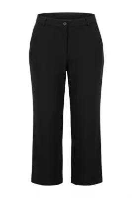 Trendyol Curve Siyah Wide Leg/Geniş Paça Bootcut Dokuma Büyük Beden Pantolon