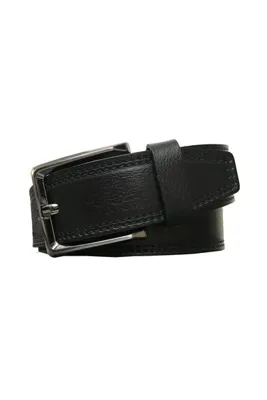 GoDeri Hakiki Deri Siyah Baskılı Kemer 4 Cm=dk-55-55-4cm