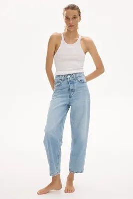 H&M Barrel High Waist Ankle Jeans
