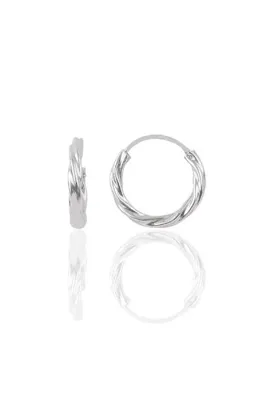 Söğütlü Silver Gümüş Rodyumlu 16 Mm Burgu Halka Küpe Sgtl10575rodaj