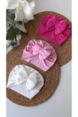sarishco Çift Kat Fiyonklu Bebek Bone 3'lü Set