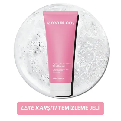 Cream Co. Leke Karşıtı Nemlendirici Yüz Temizleme Jeli Niacinamide Hyalüronik Asit | 100 ML | Tüm Cilt Tipleri