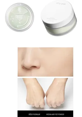 MISSHA Ultra Hafif Toz Pudra Kızarıklık Görünümünü Azaltarak  Makyajı Sabitler Airy Pot Powder Mint