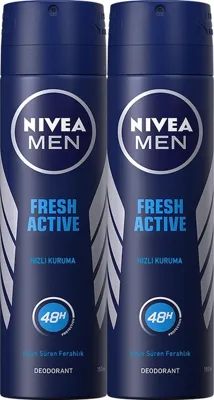 Nivea Men Fresh Active Deodorant Sprey 150 ml 2'li