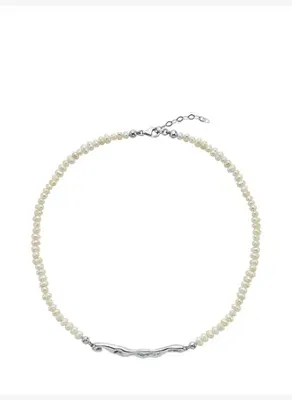 Linya Jewellery Pontus Damla Yatay İnci Kolye Gümüş