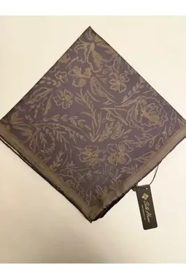 Silk Home Firuze Desen Twill İpek Eşarp