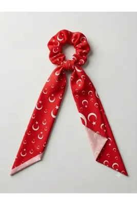 guaystyle Ay Yıldız Bayrak Temalı Lastikli Kuyruklu Toka - Milli Bayramlar İçin Çocuk Ve Yetişkin Saç Aksesuarı