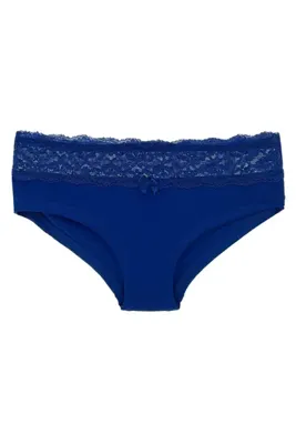 HNX Saks Pamuklu Bel Dantel Yarım Boxer Kadın Külot