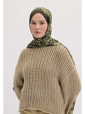 Fresh Scarfs Valerıa Desen Şal Koyu Yeşil