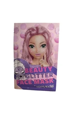 Top Model parıltılı yüz maskesi - Love desenli