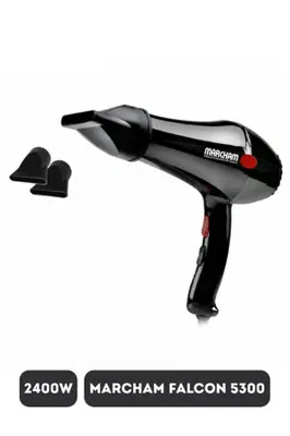 Marcham Profesyonel Fön Makinesi 2 Başlıklı 2400 Watt Siyah