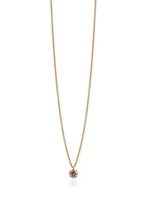 Aspendos Jewellery Champagne Tektaş Pırlanta 18 Ayar Altın Kadın Kolye