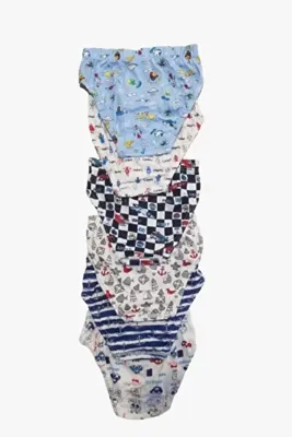 Tutku Erkek Çocuk 6 Lı Paket Elastan Empirme Karışık Desenli Slip Külot-KARIŞIK DESEN-9-10 Yaş