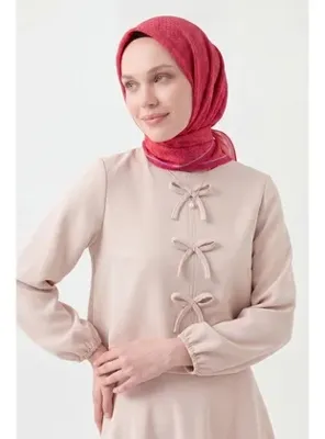 Silk Home Soft Eşarp Retro Geometrik Turuncu