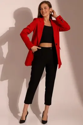 COCOCİX Tek Düğmeli Blazer Model Ceket
