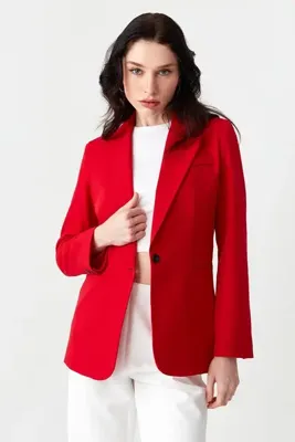 Select Moda Kadın Kırmızı Blazer Ceket