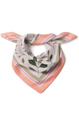 nehir eşarp Yaprak Desen Fular Bandana 50x50 Cm