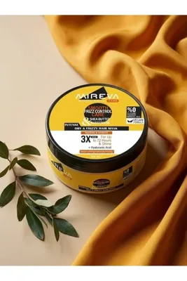 MİREVA Kuru ve Elektriklenen Saçlar İçin Yoğun Bakım Maskesi 250 ml - Shea Yağı, Babassu Yağı & Hyaluronik Asit