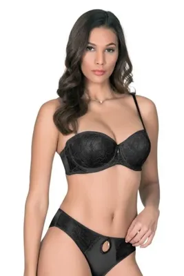 Le Jardin Lejardin Kadın Desteksiz Sütyen Külot Takımı Bralet Takım Basic Cup (siyah)