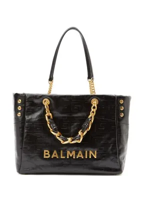 Balmain 1945 Soft Cabas Siyah Kadın Deri Alışveriş Çantası