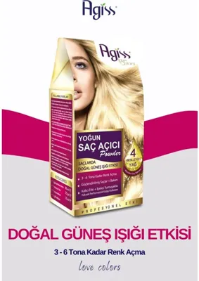 Agiss Yoğun Saç Açıcı - Doğal Güneş Işığı Etkisiyle 3-6 Ton Renk Açma ve 4 Besleyici Yağ ile Güçlendirilmiş Saç Bakımı