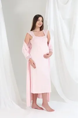 Semm Mix HAMİLE GECELİK SABAHLIK TAKIMI VİSKON DANTELLİ