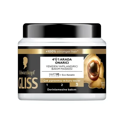 Gliss Saç Bakım Maskesi Ultimate Repair 4'ü 1 Arada Onarıcı & Yeniden Yapılandırıcı 400 ml