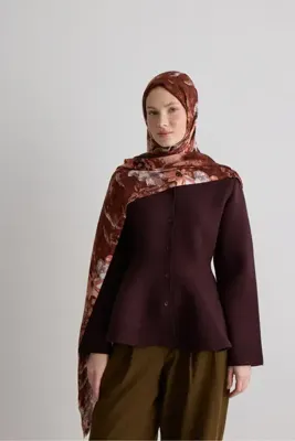 Modakaşmir Meadow Desen Nua Viskon Şal