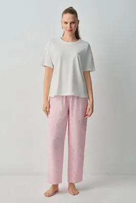SUWEN Jade Pamuklu Pijama Takımı