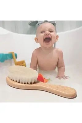Uravas Store Uraselect Keçi Kılı Organik Bebek Banyo Tarağı